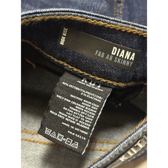 NEW Kut Womens Size 14 Diana Fab Ab High Rise Relaxed Fit Skinny Jean Dark Wash - Picture 8 of 8